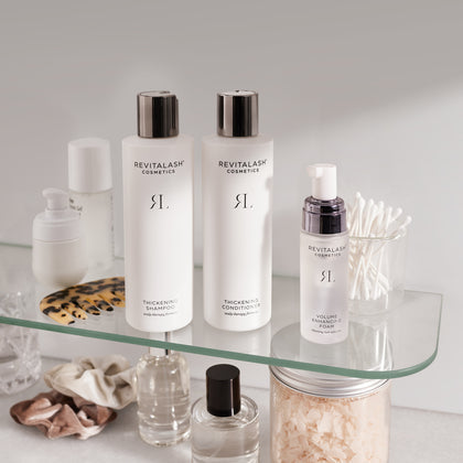 hair products collection lifestyle shot