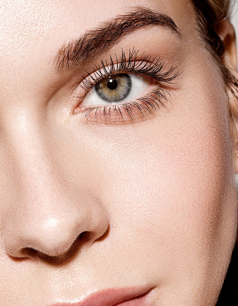 closeup of model with lashes